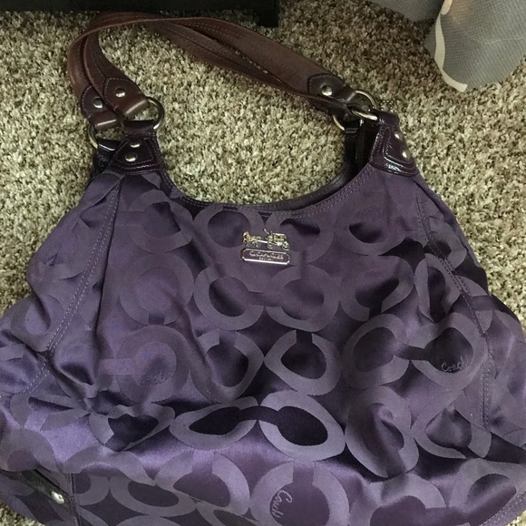 Purple Coach bag